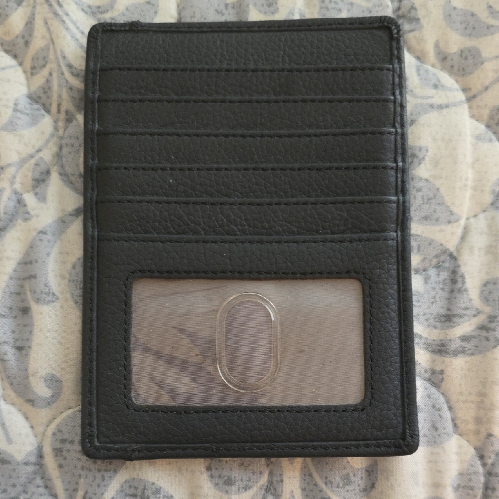 Black Leather Card Holder